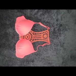 Coral bikini top